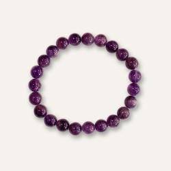 Bracelet boules améthyste